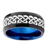 10mm-Celtic-Knot-Love-Bevel-Tungsten-Carbide-Blue-Wedding-Ring