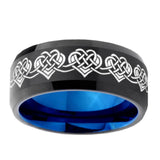 10mm-Celtic-Knot-Heart-Bevel-Tungsten-Carbide-Blue-Wedding-Ring