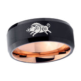 10mm-Wild-Boar-Bevel-Tungsten-Rose-Gold-Mens-Wedding-Band