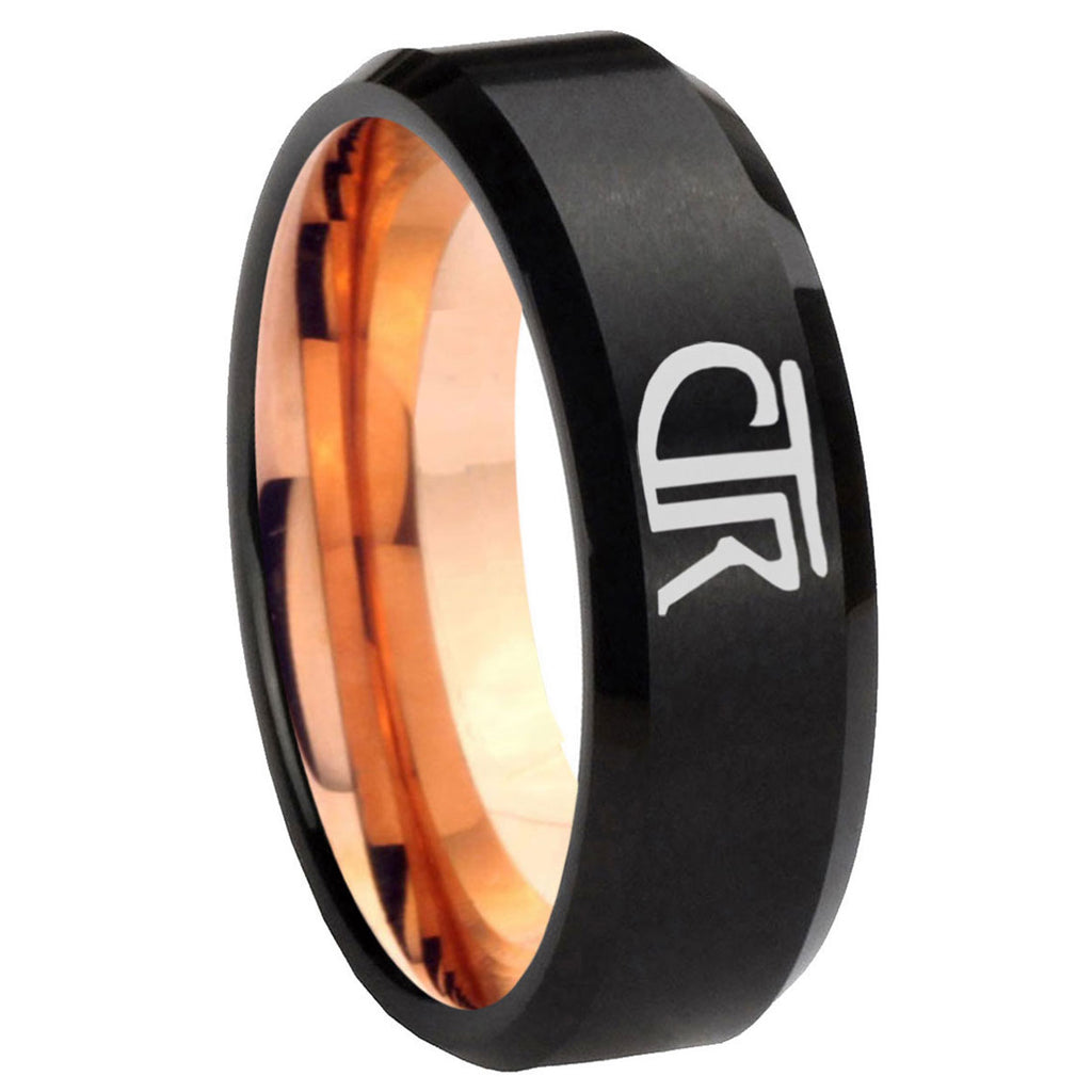 Pisces Zodiac Tungsten Carbide Wedding Band Set