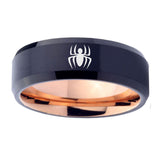 10mm-Spiderman-Bevel-Tungsten-Carbide-Rose-Gold-Custom-Ring-for-Men
