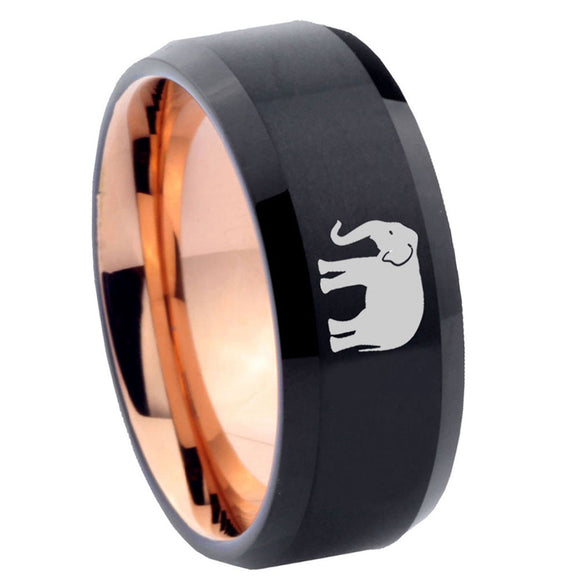 10mm-Elephant-Bevel-Tungsten-Rose-Gold-Mens-Wedding-Band