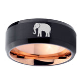 10mm-Elephant-Bevel-Tungsten-Rose-Gold-Mens-Wedding-Band