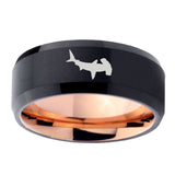 10mm-Hammerhead-Shark-Bevel-Tungsten-Rose-Gold-Mens-Wedding-Band