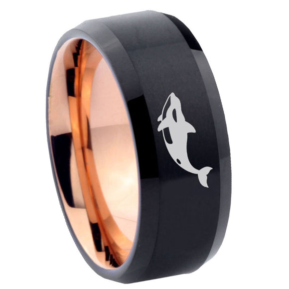 10mm-Keller-Whale-Bevel-Tungsten-Rose-Gold-Mens-Wedding-Band