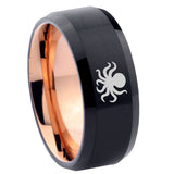 10mm-Octopus-Bevel-Tungsten-Rose-Gold-Mens-Wedding-Band