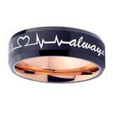 10mm-Heart-Beat-forever-Heart-always-more-Bevel-Tungsten-Rose-Gold-Ring