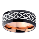 10mm-Celtic-Knot-Bevel-Tungsten-Rose-Gold-Mens-Wedding-Band