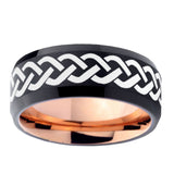 10mm-Laser-Celtic-Knot-Bevel-Tungsten-Rose-Gold-Mens-Wedding-Band