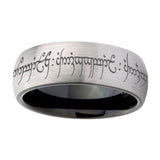 6, 8mm Lord Of The Rings Dome Silver Mens Tungsten Wedding Band