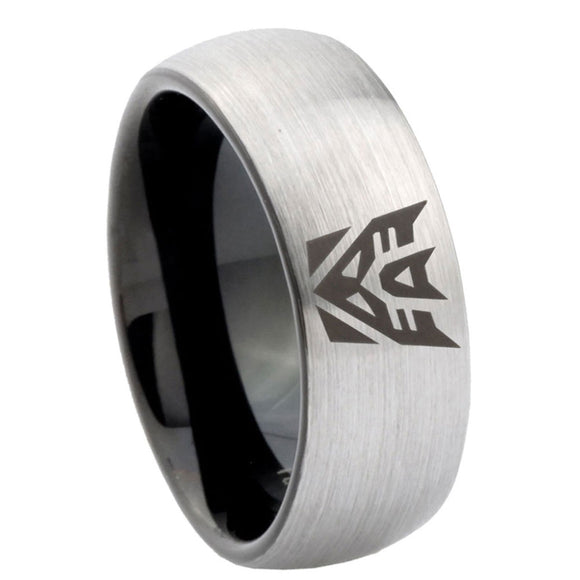 8mm Decepticon Transformers Dome Silver Best Man Gifts