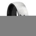 8mm Sagittarius Zodiac Two-Tone Classic Dome Gray Black Tungsten Promise Ring