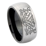 10mm-Celtic-Dog-Dome-Tungsten-Carbide-Silver-Black-Engagement-Ring