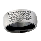 8mm-Celtic-Dog-Dome-Tungsten-Carbide-Silver-Black-Wedding-Band-Mens