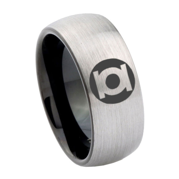 8mm Green Lantern Dome Silver Best Man Gifts