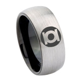 8mm Green Lantern Dome Silver Best Man Gifts