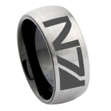 10mm-N7-Design-Dome-Tungsten-Carbide-Silver-Black-Engagement-Ring
