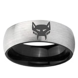 6mm Maximal Dome Gray And Black Tungsten Carbide Engagement Ring