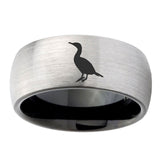 10mm-Cormorant-Dome-Tungsten-Carbide-Silver-Black-Engagement-Ring