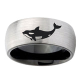 10mm-Keller-Whale-Dome-Tungsten-Carbide-Silver-Black-Engagement-Ring