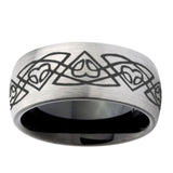 10mm-Celtic-Braided-Dome-Tungsten-Carbide-Silver-Black-Engagement-Ring