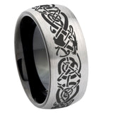 10mm-Celtic-Dragon-Dome-Tungsten-Carbide-Silver-Black-Engagement-Ring