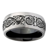 10mm-Celtic-Dragon-Dome-Tungsten-Carbide-Silver-Black-Engagement-Ring