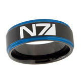 10mm-N7-Design-Blue-Step-Edges-Brushed-Tungsten-Carbide-Mens-Promise-Ring