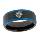 10mm-Lion-Blue-Step-Edges-Brushed-Tungsten-Carbide-Mens-Promise-Ring