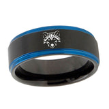 10mm-Wolf-Blue-Step-Edges-Brushed-Tungsten-Carbide-Mens-Promise-Ring