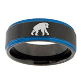 10mm-Chimpanzee-Gold-Step-Edges-Brushed-Tungsten-Carbide-Mens-Promise-Ring