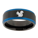 10mm-Squirrel-Gold-Step-Edges-Brushed-Tungsten-Carbide-Mens-Promise-Ring