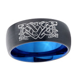 10mm-Celtic-Dog-Dome-Tungsten-Carbide-Blue-Engagement-Ring
