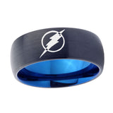 5, 8mm Flash Dome Blue Black Carbon Fiber Ring
