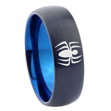 10mm-Spiderman-Dome-Tungsten-Carbide-Blue-Wedding-Band-Mens