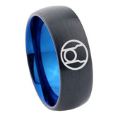 8mm Red Lantern Dome Blue Black Man Wedding Gift