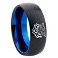 10mm Lion Dome Tungsten Carbide Blue Engagement Ring