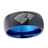 10mm-Game-Of-Thrones-House-Stark-Direwolf-Dome-Tungsten-Carbide-Blue-Engagement-Ring