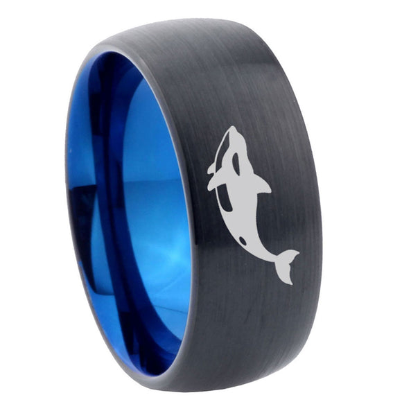 10mm-Keller-Whale-Dome-Tungsten-Carbide-Blue-Engagement-Ring