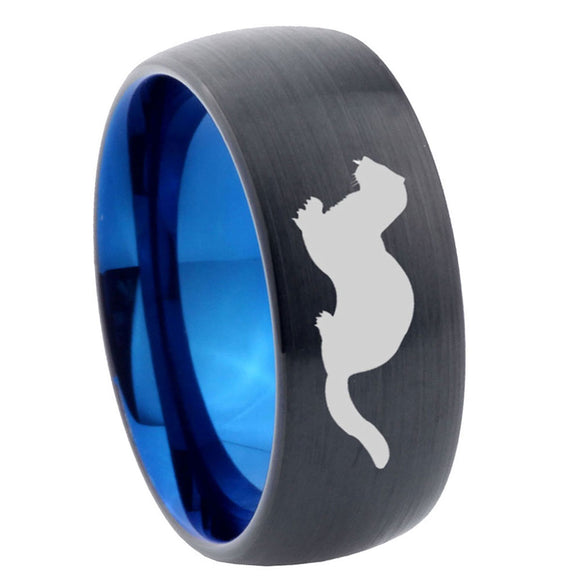 10mm-Otter-Dome-Tungsten-Carbide-Blue-Engagement-Ring