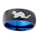 10mm-Otter-Dome-Tungsten-Carbide-Blue-Engagement-Ring