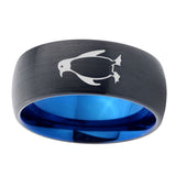 10mm-Penguin-Dome-Tungsten-Carbide-Blue-Engagement-Ring