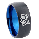 10mm-Raccoon-Animal-Dome-Tungsten-Carbide-Blue-Engagement-Ring