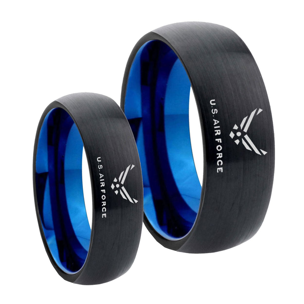 US Air Forces Dome Blue Tungsten His and Hers
