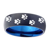 10mm-Paw-Print-Design-Dome-Tungsten-Carbide-Blue-Mens-Promise-Ring