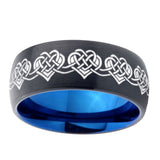 8mm-Celtic-Knot-Heart-Dome-Tungsten-Carbide-Blue-Wedding-Band-Mens