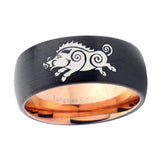 8mm-Wild-Boar-Dome-Tungsten-Carbide-Rose-Gold-Anniversary-Ring