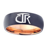 10mm-CTR-Design-Dome-Tungsten-Carbide-Rose-Gold-Wedding-Band-Mens