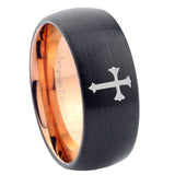 10mm-Flat-Christian-Cross-Dome-Tungsten-Rose-Gold-Custom-Ring-for-Men