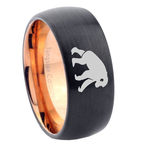 10mm-Chimpanzee-Dome-Tungsten-Rose-Gold-Custom-Ring-for-Men